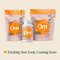 Thumbnail for OM MUSHROOM SUPERFOOD Immune Blend Mushroom Powder Superfood Supplement, 3.5 Ounce, 50 Servings, Mushroom Blend, Reishi & Turkey Tail; Daily Immune Support Supplement