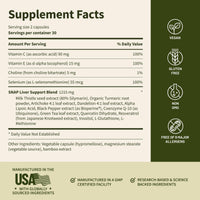Thumbnail for Snap Supplements Liver Health & Detox - Milk Thistle Supplement Supports Healthy Liver and Digestive Health, 60 Vegetarian Capsules (1 Month Supply)