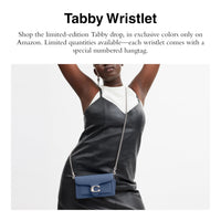 Thumbnail for COACH Polished Pebble Leather Tabby Wristlet