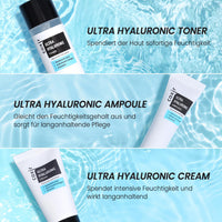 Thumbnail for coxir Ultra Hyaluronic Holiday Gift Set – Cleansing Oil + Toner + Ampoule + Cream |Mini Skincare Kit, Travel-Size Korean Skincare Set, Hydrating Routine