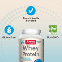 Thumbnail for Jarrow Formulas Whey Protein with 18 g of Protein, 3.8 g of BCAAs, & Glutamine, Dietary Supplement for Muscle Function & Recovery Support, 32 oz Vanilla Flavored Powder, Approximately 36 Day Supply