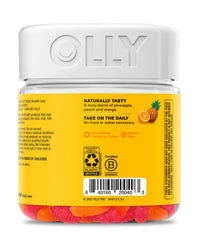 Thumbnail for OLLY Hello Happy Gummy Worms, Mood Balance Support, Vitamin D, Saffron, Adult Chewable Supplement, Tropical Zing - 60 Count