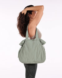 Thumbnail for ODODOS 18L Side-Cinch Shopper Bags Lightweight Shoulder Bag Tote Handbag for Shopping Workout Beach Travel, Grey