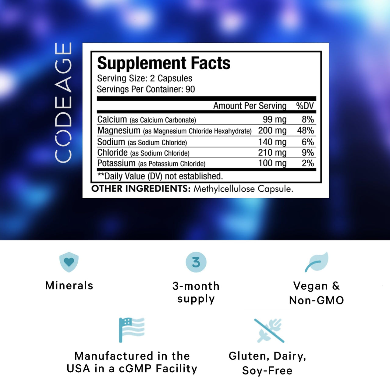 Codeage Keto Electrolytes Supplement – Vegan Electrolyte Tablets w Magnesium, Potassium, Calcium & Salt - Electrolyte Powder Salt Pills & Drink Hydration Supplements – Non-GMO, Keto Diet - 2 Pack