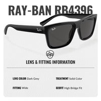 Thumbnail for Ray-Ban RB4396 Warren Bio-Based Rectangle Shape Sunglasses for Men and Women- Timeless Classic Sun Glasses with Modern Elegance - Premium UV Protection - Designer Men's and Women's Sunglasses