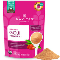 Thumbnail for Navitas Organics Goji Powder – 100% Freeze Dried Goji Berry Juice – Antioxidant Boost – For Smoothies, Desserts & More – USDA Organic, Non GMO, Kosher, Vegan, Gluten Free (4oz. Bag, 12 Servings)