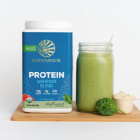 Thumbnail for Vegan Organic Protein Powder Plant-based | BCAA Amino Acids Hemp Seed Soy Free Dairy Free Gluten Free Synthetic Free NON-GMO | Unflavored 30 Servings | Warrior Blend by Sunwarrior