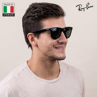 Thumbnail for Ray-Ban RB2140 Original Wayfarer Classic Square Shape Sunglasses With Eyewear Kit Bundle - High Bridge Fit - Ideal Formal and Casual Wear Square Sunglasses