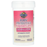 Thumbnail for Garden of Life Raw Probiotics Vaginal Care - 50 Billion CFU - 38 Probiotic Strains - Supports Vaginal & Urinary Tract Health - Shelf Stable - 30 Vegetarian Capsules