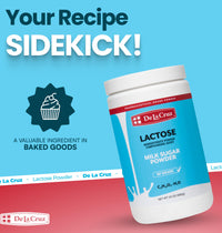 Thumbnail for De La Cruz Lactose Powder, Pure Lactose Monohydrate Milk Sugar NF Grade, Powdered Milk, Milk Powder for Baking, 24 oz