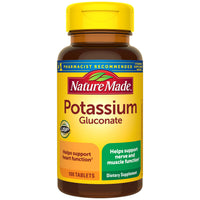 Thumbnail for Nature Made Potassium Gluconate 550 mg, Potassium Supplements, Dietary Supplement for Heart Health Support, 100 Tablets, 100 Day Supply