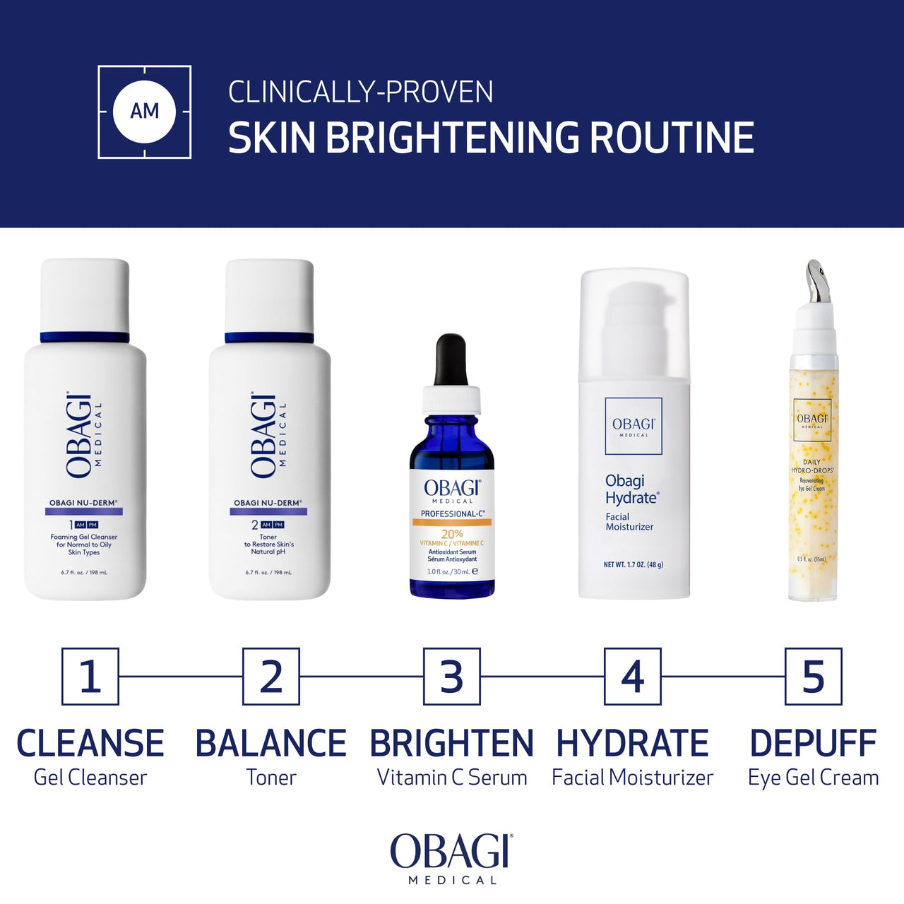 Obagi Professional C Serum 20%, Vitamin C Facial Serum with Concentrated 20% L Ascorbic Acid for Normal to Oily Skin, 1.0 Fl Oz Pack of 1
