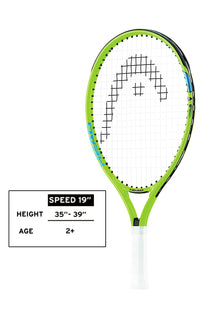 Thumbnail for HEAD Speed 19 Junior Pre-Strung Tennis Racquet, Lightweight Youth Tennis Racket for Kids & Beginners, Durable Aluminum Frame, Age 2-4, 19 inch, Green