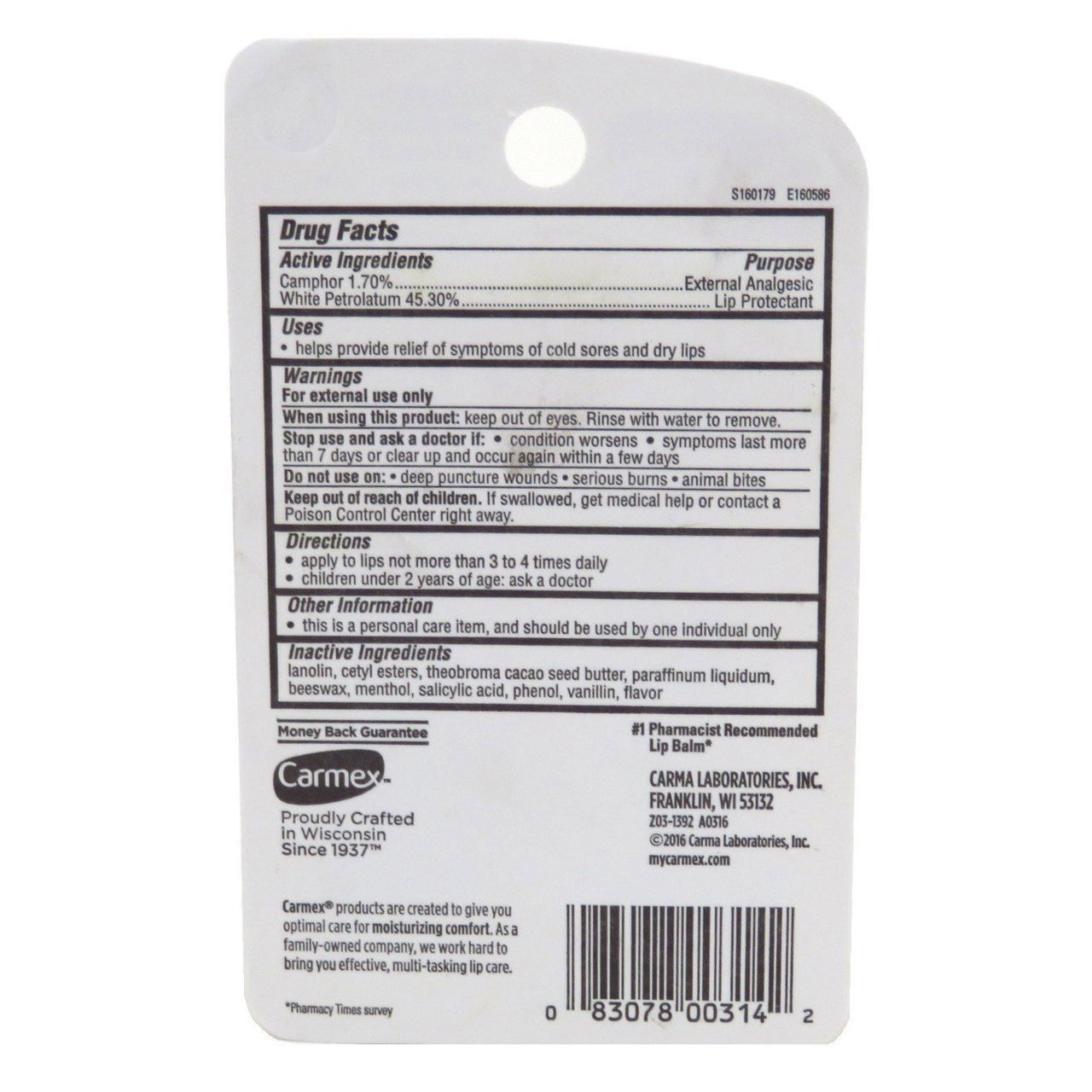 Carmex Lip Balm - Original Formula Tube - Classic Medicated Lip Balm - 0.35 Ounce (Pack of 12)
