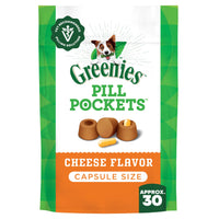 Thumbnail for Greenies Pill Pockets for Dogs Large Size, Dog Treat Pouch for Capsule Medication, Cheese Flavor, 7.9 oz. Pouch