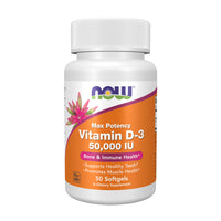 Thumbnail for NOW Foods Supplements, Vitamin D-3 50,000 IU Softgels, 50 softgels