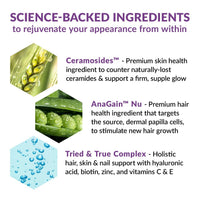 Thumbnail for BioTrust Timeless Beauty Ceramide Booster - Hair & Skin Restoring Phytoceramides Supplement + Vitamin C, Vitamin E, Biotin, Zinc, Hyaluronic Acid - Potent Blend for Hair, Skin & Nails - 30 Capsules