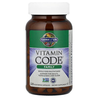 Thumbnail for Garden of Life Multivitamin for Women, Men & Kids Age 6 and up, Vitamin Code Family Multi - 120 Vegetarian Capsules, Whole Food Vitamins, Food Blend & Probiotics, Gluten Free Dietary Supplements