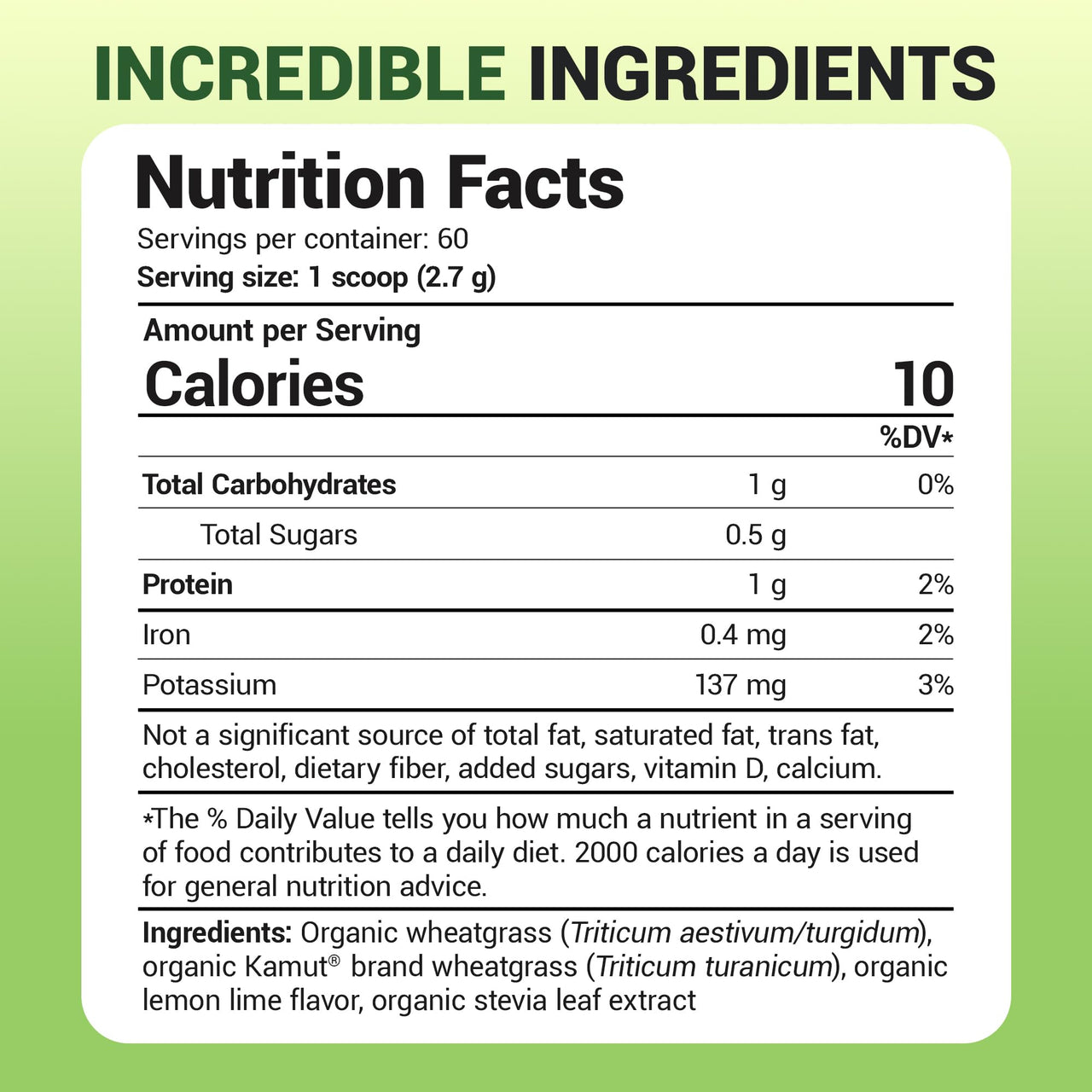 Dr. Berg USDA Certified Organic Green Powder Superfood (60 Servings) - Made with Raw Wheatgrass, Chlorophyll, Trace Minerals & Natural Enzymes - Non-GMO Green Superfood Powder - Lemon Flavor