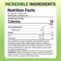 Thumbnail for Dr. Berg USDA Certified Organic Green Powder Superfood (60 Servings) - Made with Raw Wheatgrass, Chlorophyll, Trace Minerals & Natural Enzymes - Non-GMO Green Superfood Powder - Lemon Flavor