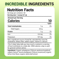 Thumbnail for Dr. Berg USDA Certified Organic Green Powder Superfood (60 Servings) - Made with Raw Wheatgrass, Chlorophyll, Trace Minerals & Natural Enzymes - Non-GMO Green Superfood Powder - Lemon Flavor