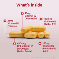 Thumbnail for Jarrow Formulas B-Right Vitamin B Complex - 100 Veggie Caps - B-Complex Formula -Cellular Energy & Metabolism Support - Supports Brain, Cellular & Cardiovascular Health - 100 Servings
