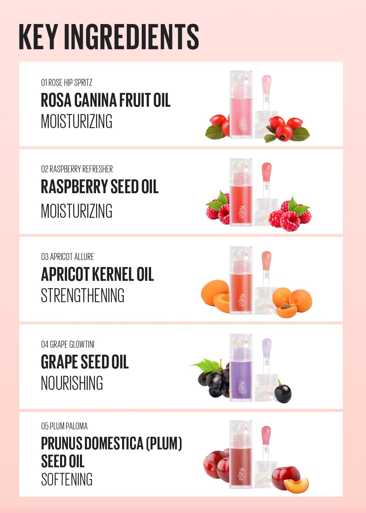 Kaja Juicy Glass Lip Plumping Oil | 05 Plum Paloma | Hydrating, Feel Plumped and Lightweight with Vitamin Tree Fruit Oil, Vegan, Cruelty-Free, Clear Tint Stain Shine Gloss Plumper, Mother's Day