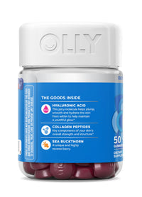 Thumbnail for OLLY Glowing Skin Gummy, Hydrated & Youthful Skin,* Hyaluronic Acid, Collagen Peptides, Sea Buckthorn, Plump Berry Flavor, 25 Day Supply - 50 Count