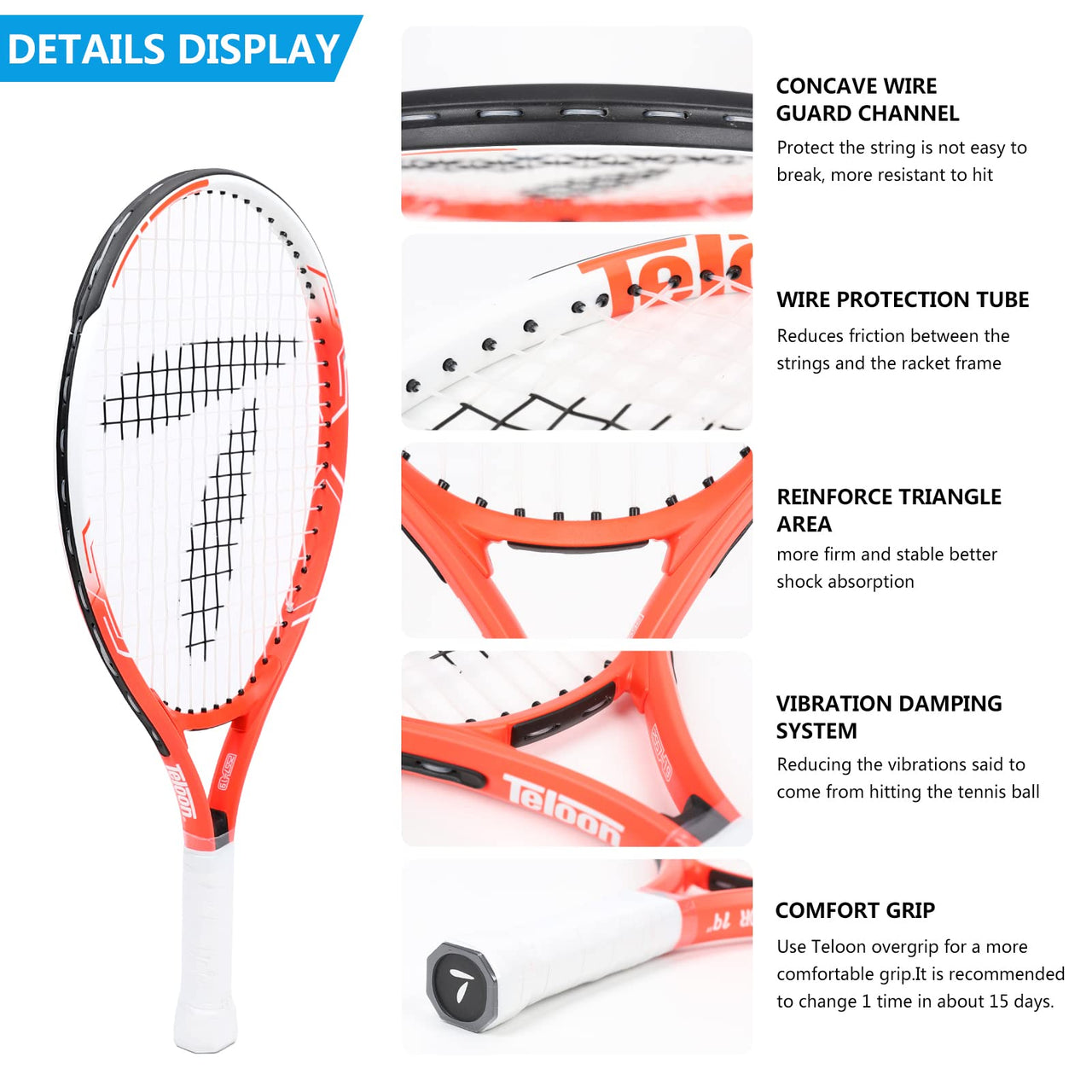 kid tennis rackets (19, Orange)