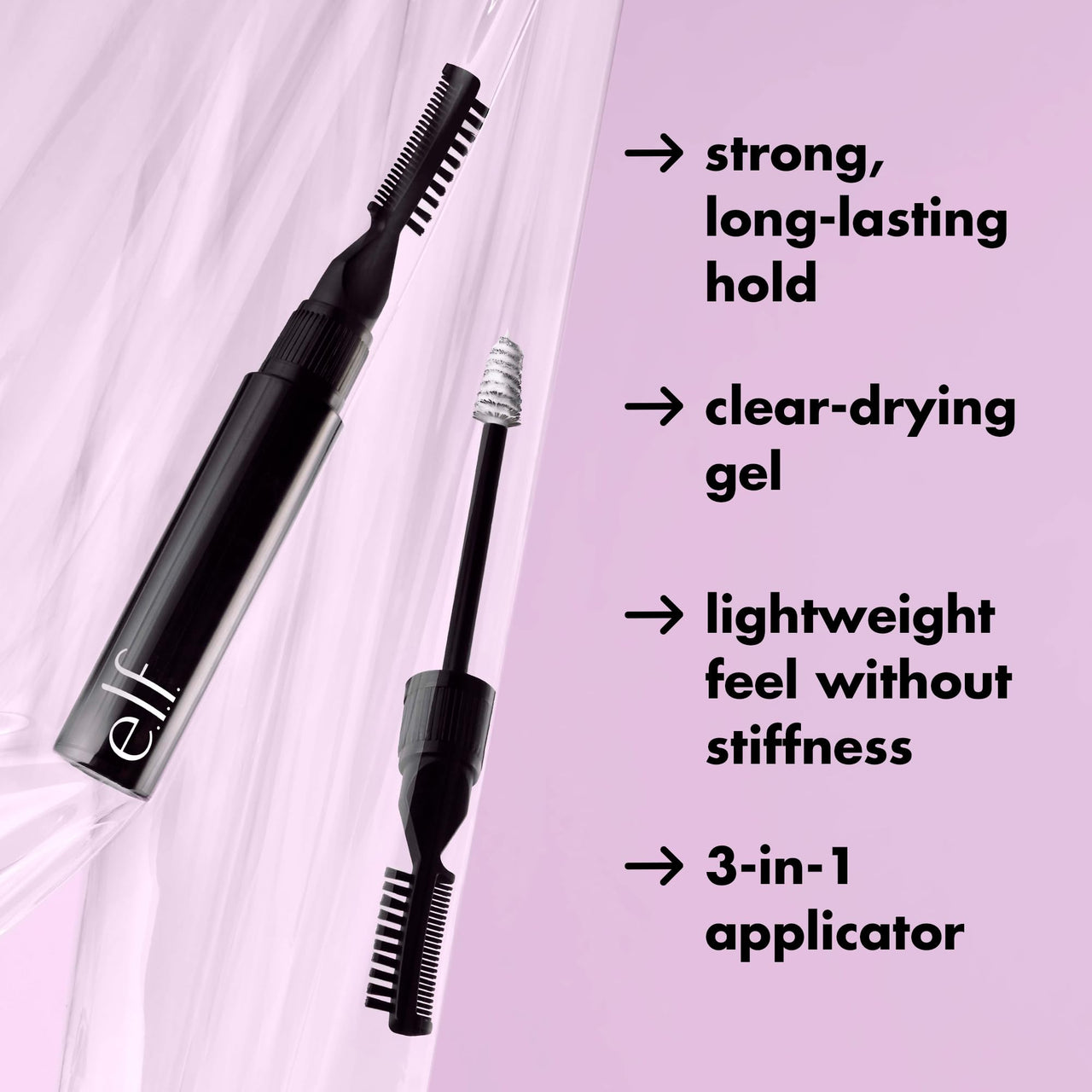 e.l.f. Brow Laminating Gel, Strong-Hold, Clear-Drying & Water-Resistant Brow Gel Creates Laminated Brows, Comb & Sculpt Brows, Vegan & Cruelty-free