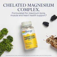 Thumbnail for Solaray Magnesium Asporotate 400 mg, Aspartate, Orotate & Citrate Complex, Healthy Heart, Muscle, Nerve & Circulatory Function Support 180ct (60 CT)