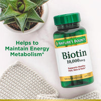 Thumbnail for Nature's Bounty Biotin 10000 mcg Ultra Strength, Rapid Release Liquid Softgels 120 ea (Pack of 2)