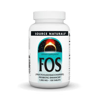 Thumbnail for Source Naturals FOS 1000 mg Fructooligosaccharides Probiotic Enhancer - 100 Tablets