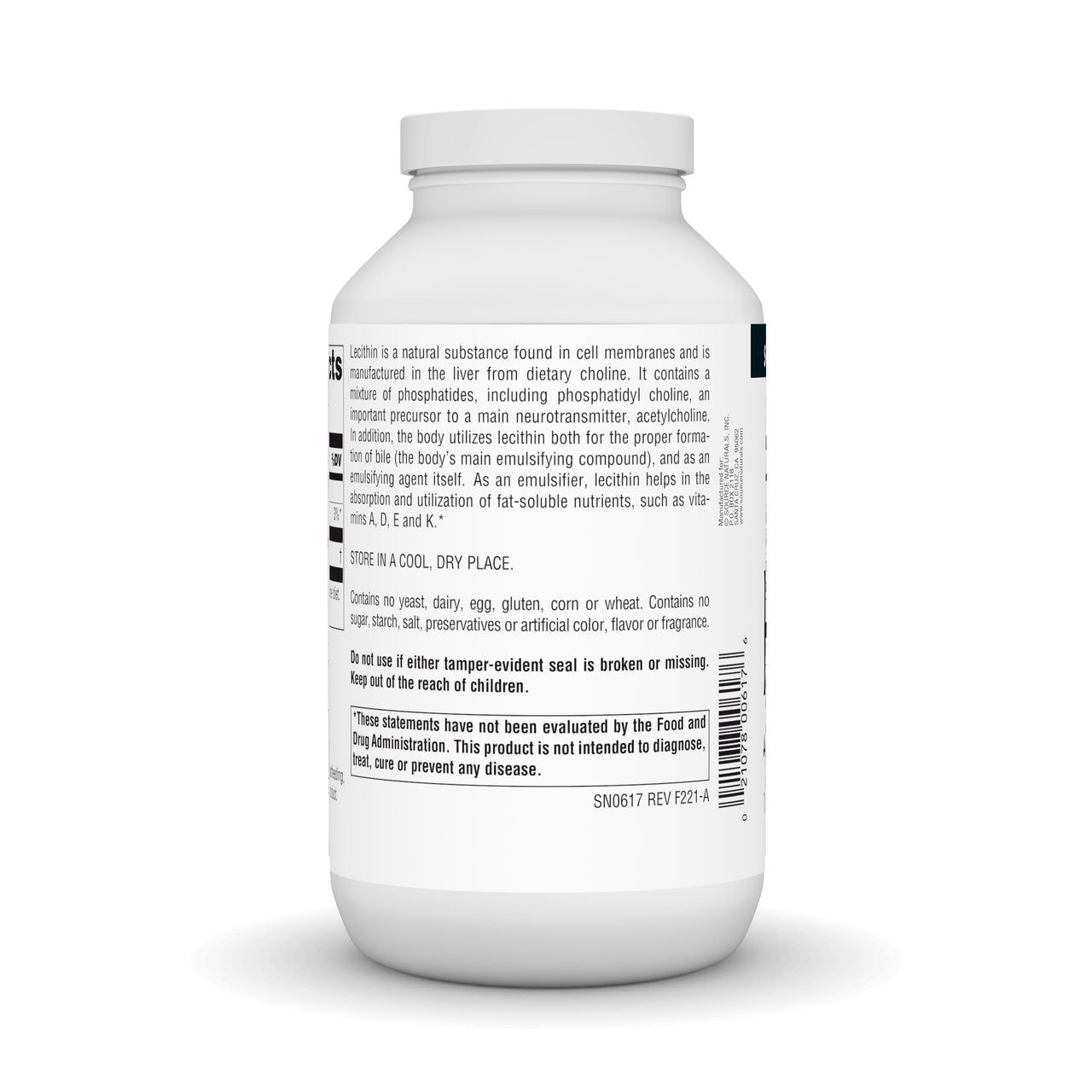 Source Naturals Lecithin 1200 mg, A Natural Emulsifier - 200 Softgels
