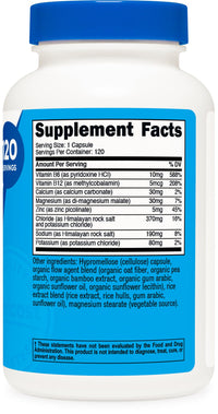 Thumbnail for Nutricost Electrolyte Complex Advanced Hydration (120 Capsules) - 8 Hydrating Electrolytes & Vitamins, Gluten Free, Non-GMO, Vegetarian