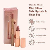 Thumbnail for Charlotte Tilbury Pillow Talk Mini Matte Revolution Lipstick and Lip Cheat Lip Liner Mini Travel Size Duo Set