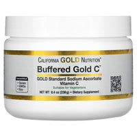 Thumbnail for Buffered Vitamin C Powder, Non-Acidic, Gold C, USP Grade Sodium Ascorbate, Suitable for Vegans and Vegetarians, 8.40 oz (238 g)