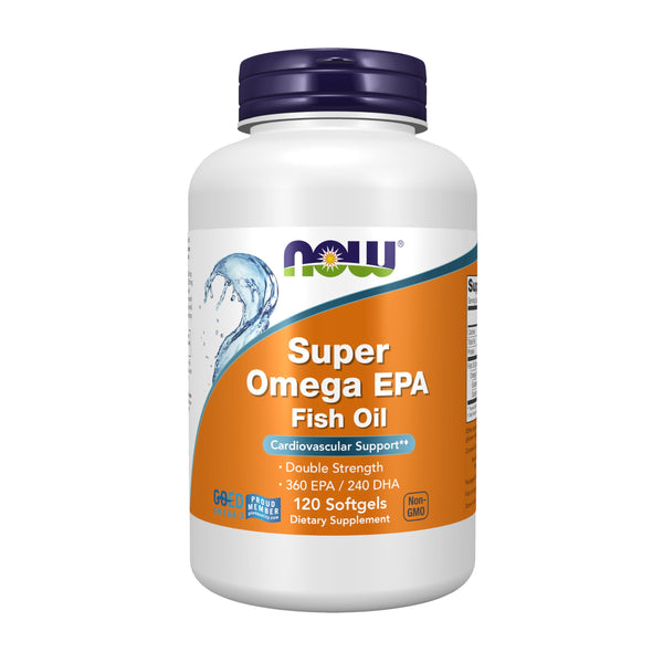 NOW Supplements, Super Omega EPA, 360 EPA / 240 DHA, Molecularly Distilled, 120 Softgels