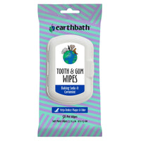 Thumbnail for earthbath Tooth & Gum Wipes - Peppermint Dog Teeth Cleaning Wipes, No Brush Pet Dental Finger Swab for Dog and Cat Teeth Cleaning, Made in USA - Baking Soda & Cornmint, 50 Count