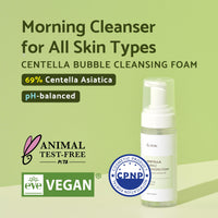 Thumbnail for IUNIK Centella Bubble Foaming Vegan Facial Cleanser - 69% Centella Asiatica Extract, Soothing, Moisturizing, Exfoliating, Removes Pore Blackheads, Whiteheads, 5.07 Fl Oz