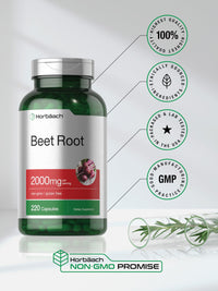 Thumbnail for Horbäach Beet Root Powder Capsules | 220 Pills | Herbal Extract | Non-GMO, Gluten Free Supplement