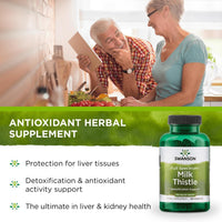 Thumbnail for Swanson Full Spectrum Milk Thistle - Detoxification & Liver Support Supplement* - Contains Antioxidant Flavonoids - Vegan, Gluten-Free & Non-GMO - 100 Capsules