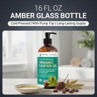 Thumbnail for Dr. Berg Organic Castor Oil – 16 fl oz Cold-Pressed Oil – Pure, Unrefined, Single Ingredient – Sourced in India, Bottled in USA – Lab Tested, USDA Organic, Glass Bottle
