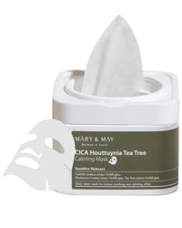 Thumbnail for Mary&May CICA Houttuynia Tea Tree Calming Mask - Daily Pull Out Sheet Mask for Instant Soothing & Moisturizing - Korean Skincare, Hypoallergenic and Cruelty-Free, 30 Sheets