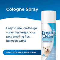 Thumbnail for PetAg Fresh ’n Clean Cologne Spray - Baby Powder Scent - 6 oz - Controls Odor & Keeps Dogs Smelling Fresh