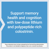 Thumbnail for Life Extension Memory Protect, Lithium, colostrinin Milk peptides, Memory and Cognitive Health Support, Gluten-Free, Non-GMO, 12 colostrinin-Lithium (C-Li) Capsules, 24 Lithium (Li) Capsules