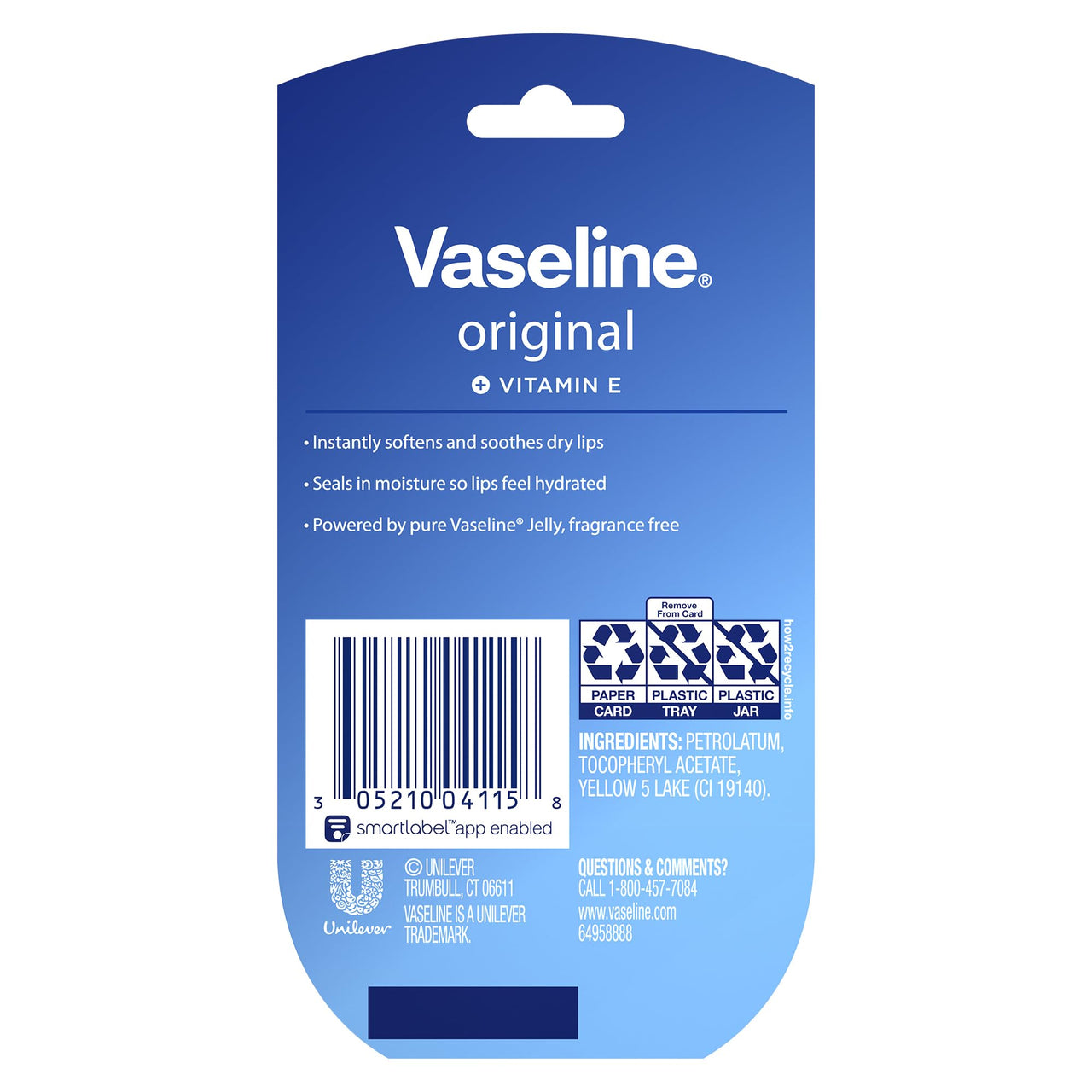Vaseline Lip Therapy 4 Twin Packs (8 Jars Total) – Mini Lip Balm for Healing Dry Lips, Travel-Size Petroleum Jelly Lip Care, 0.25 Oz Each