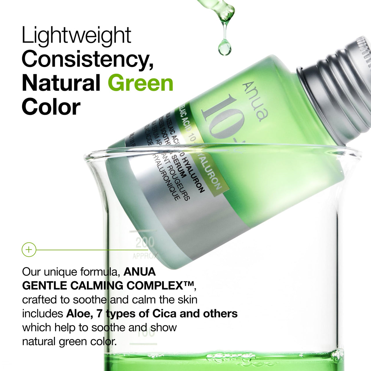 Anua Azelaic Acid 10 Hyaluron Redness Soothing Serum, Facial Serum for Sensitive skin, Hyaluronic Acid, Niacinamide, Spot Care, Natural Color, Vegan, Korean Skincare (30ml/ 1.01 fl oz.)