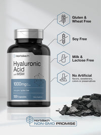 Thumbnail for Horbäach Hyaluronic Acid with MSM | 1000 mg | 120 Capsules | Non-GMO and Gluten Free Supplement | Bioavailable Formula