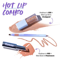 Thumbnail for Kosas Hotliner Retractable Lip Liner Pencil with Built-In Brush & Sharpener - Easy Contouring, Hydrating, Long-Lasting - Pigmented Creamy Texture for Plumping Lips - Hyaluronic Acid & Konjac -100